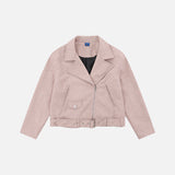 Used-Look-Biker-Lederjacke im Punk-Stil