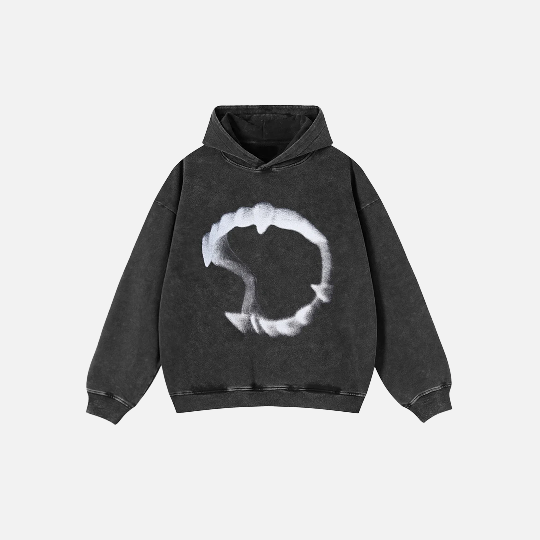 Oversized Hip Hop Monster Graphic Versatile Everyday Hoodie