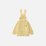 Veste en fourrure à capuche avec oreilles de lapin de dessin animé confortable