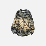 Retro Japanese Camouflage Long Sleeve Sweatshirt
