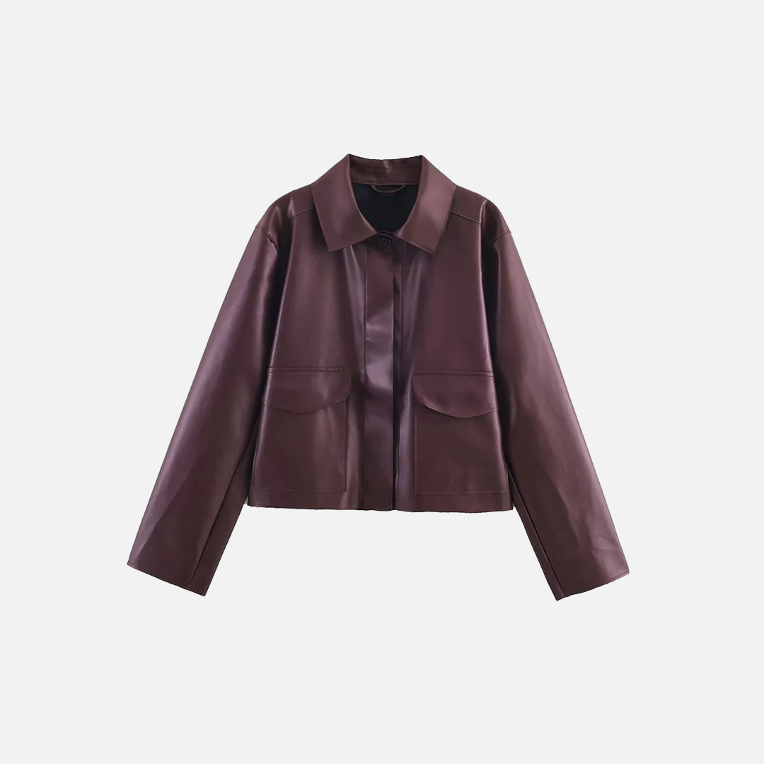 Fashionable Hip Hop Imitation Leather Jacket