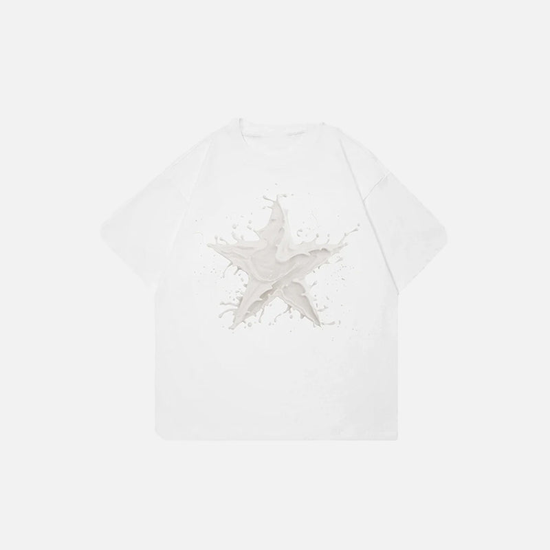 T-Shirt mit Milchstern-Grafik