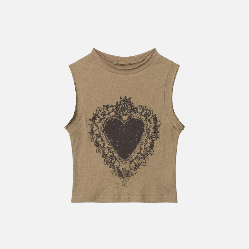 Vintage Royal Heart Damen-Crop-Top