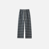 Plaid Oversized Loose Fit Sweat-pant