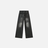Wide-Leg Cowboy Denim Jeans