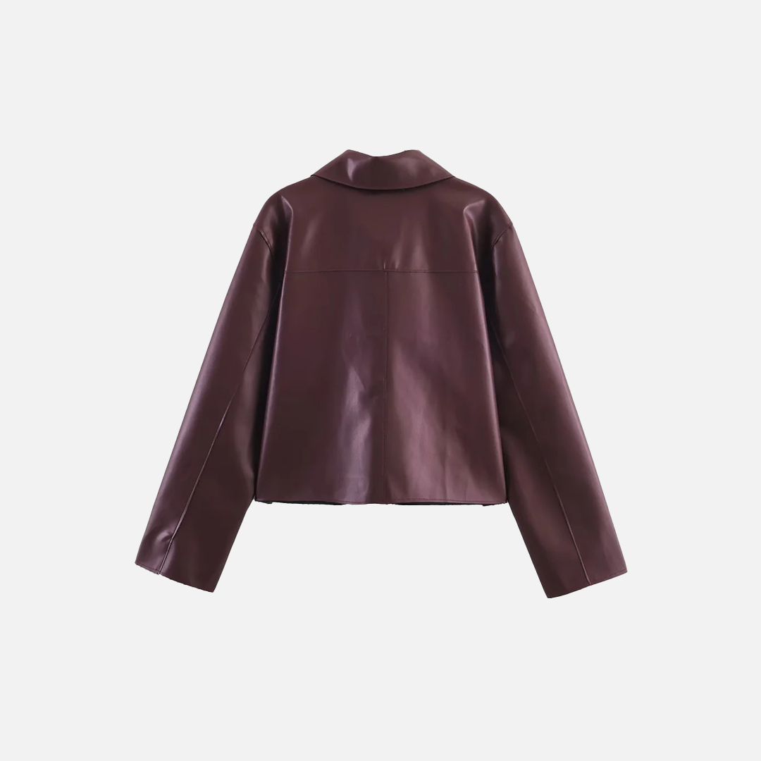 Fashionable Hip Hop Imitation Leather Jacket