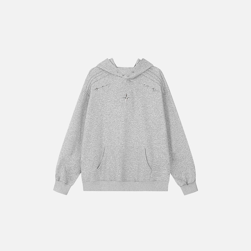 Loose Stellar Cross Hoodie