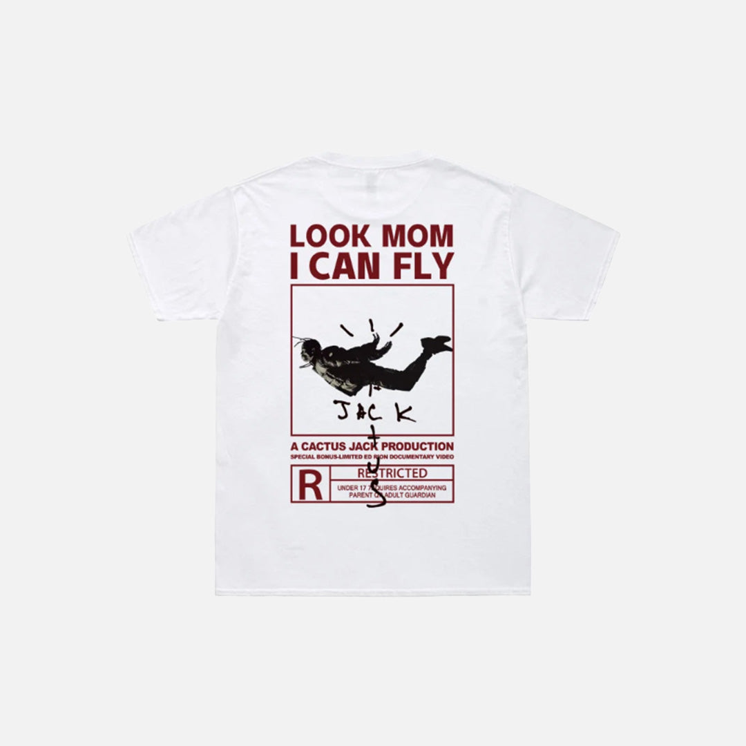 T-shirt Fly Funny Print Cactus Jack