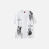 T-shirt hip-hop graffiti à lettres audacieuses et sans effort