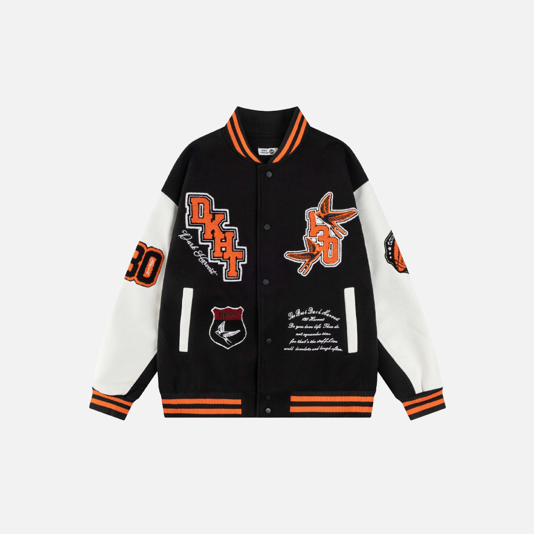 Men Essential Patchwork Baseball Varsity Jacket