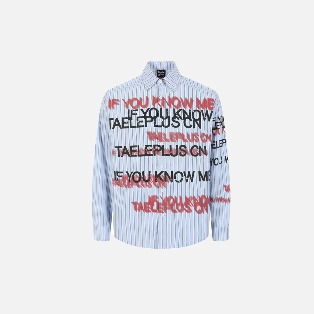 Autumn Striped Loose Button-Up Long Sleeve Shirt