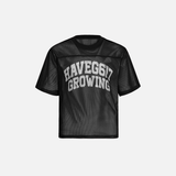 Translucent Mesh Printed Casual Sports T-Shirt