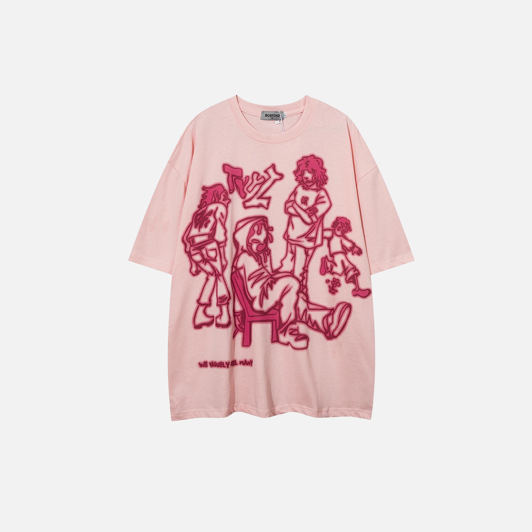 T-shirt graphique à imprimé de personnage de dessin animé vintage