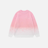 Fashionable Sky Ombre Gradient Fuzzy Sweater