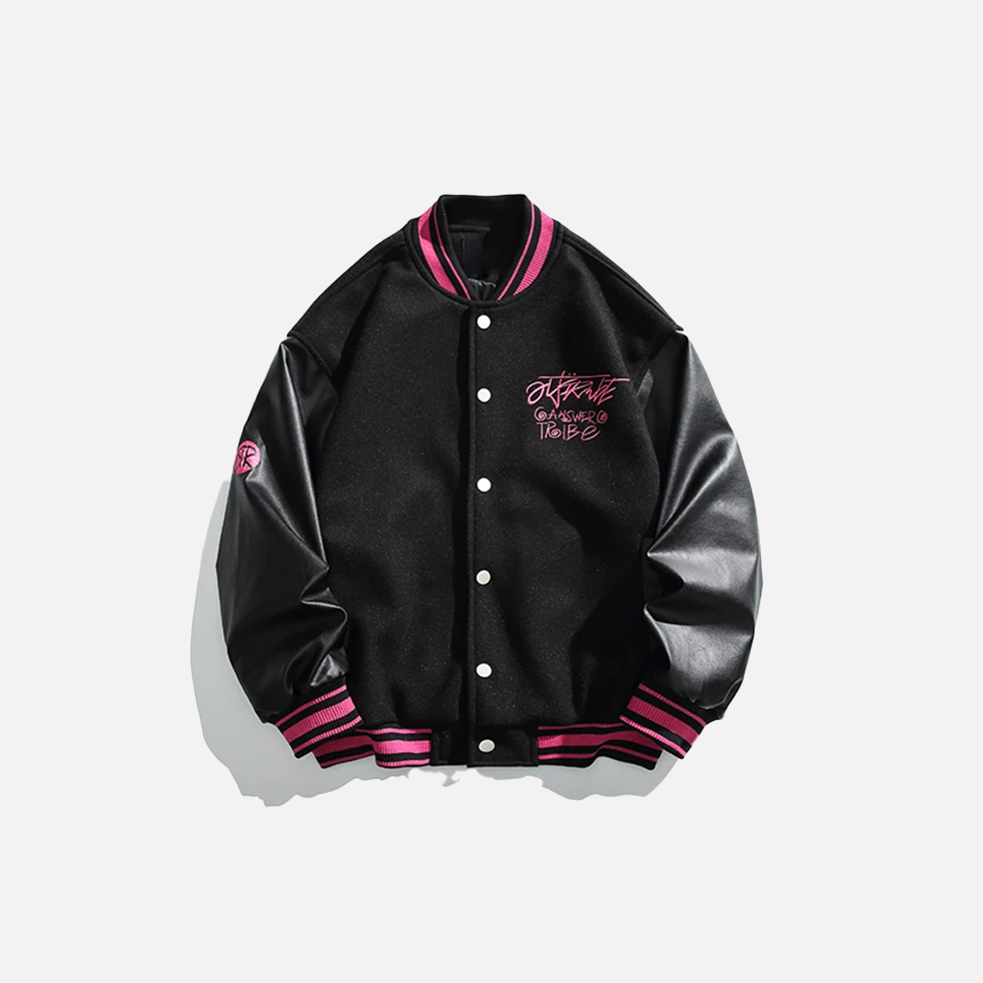 Stadium Award Letter Embroidery Varsity Leather Jacket