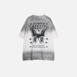 Colorful Butterfly Print Oversized Short Sleeve T-Shirt