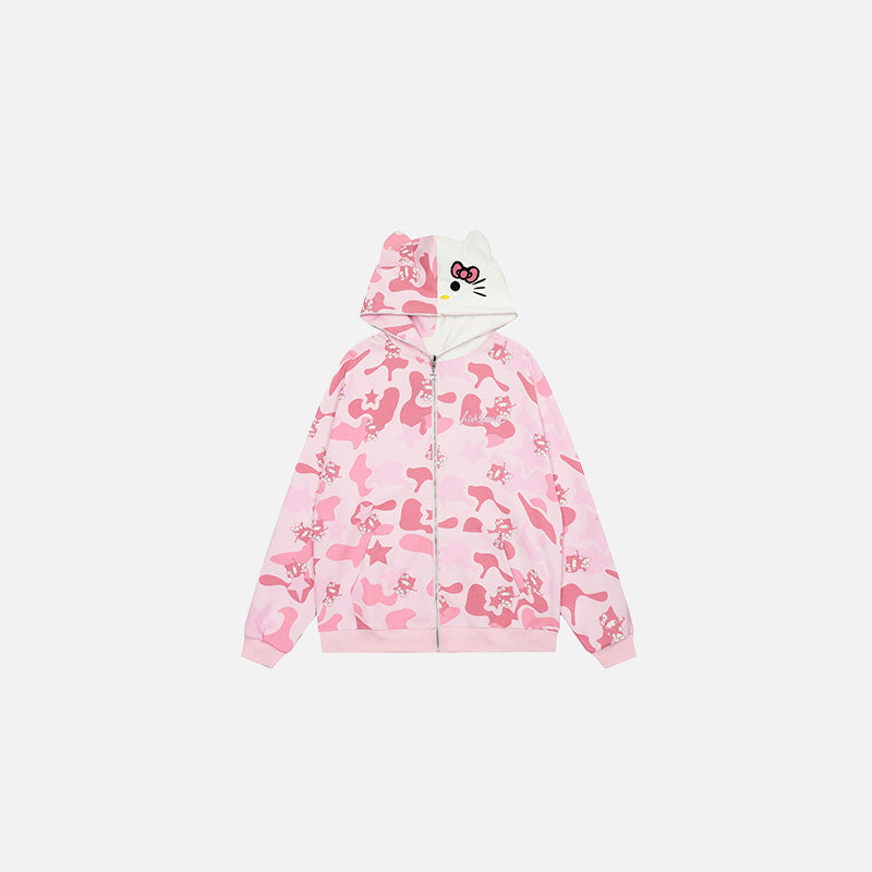 Iconic Kitty Camo Hoodie