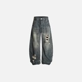 Y2K Vintage Distressed Ripped Wide Leg Jeans