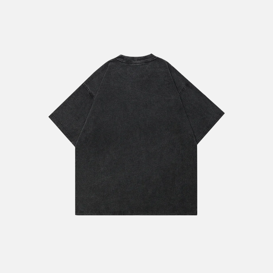 ゴシック ウォッシュドブラック ヒップホップ 半袖Tシャツ