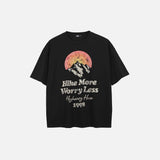 T-shirt vintage rétro à motif montagne