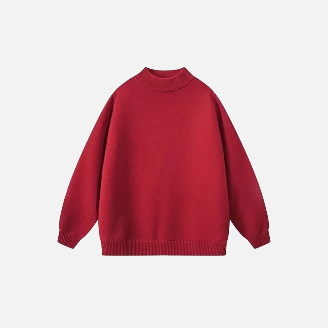 Pull classique chaud en maille unie