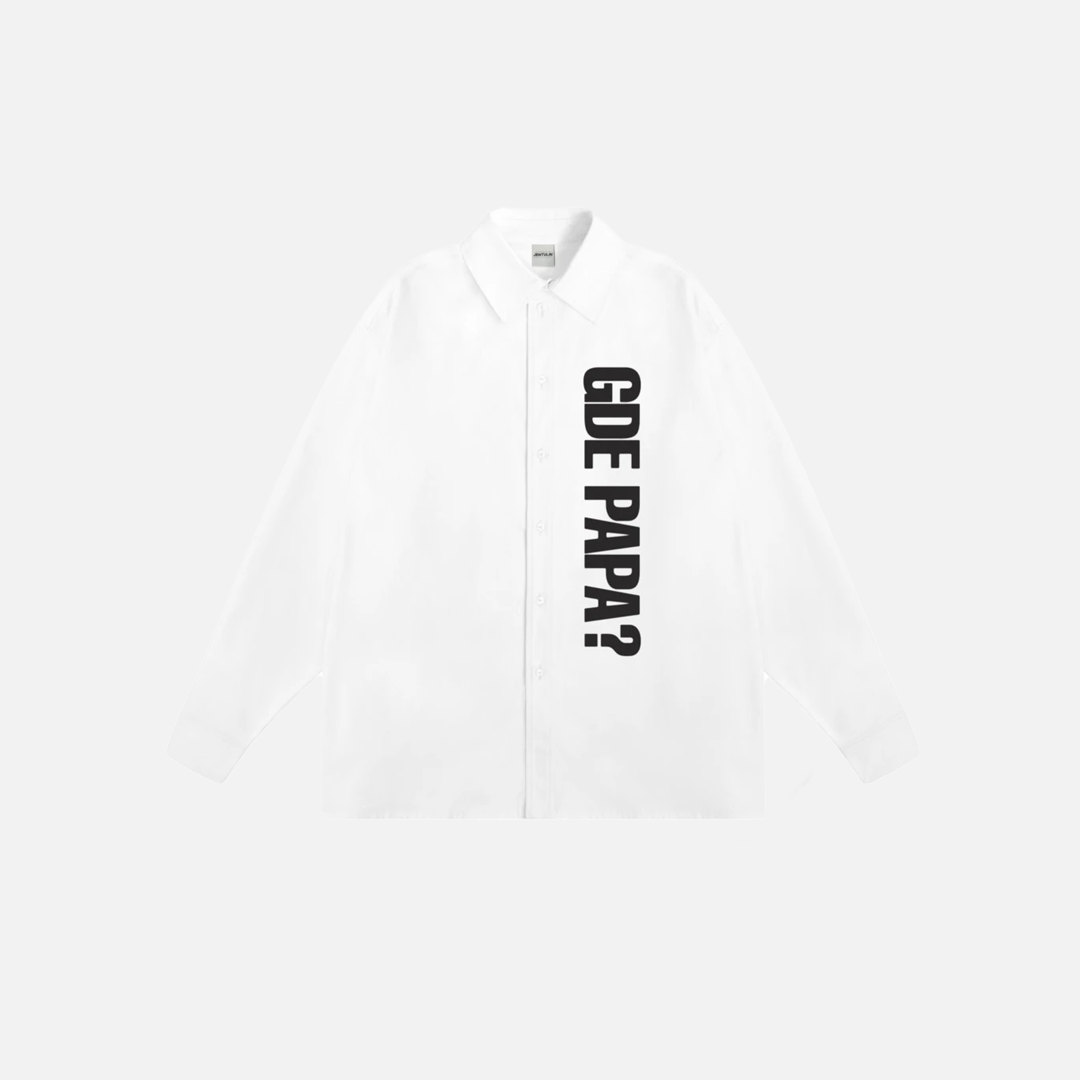 Chemise oversize à imprimé lettre Papa