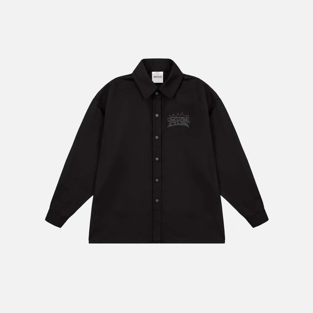 Chemise oversize à manches longues à motif gothique
