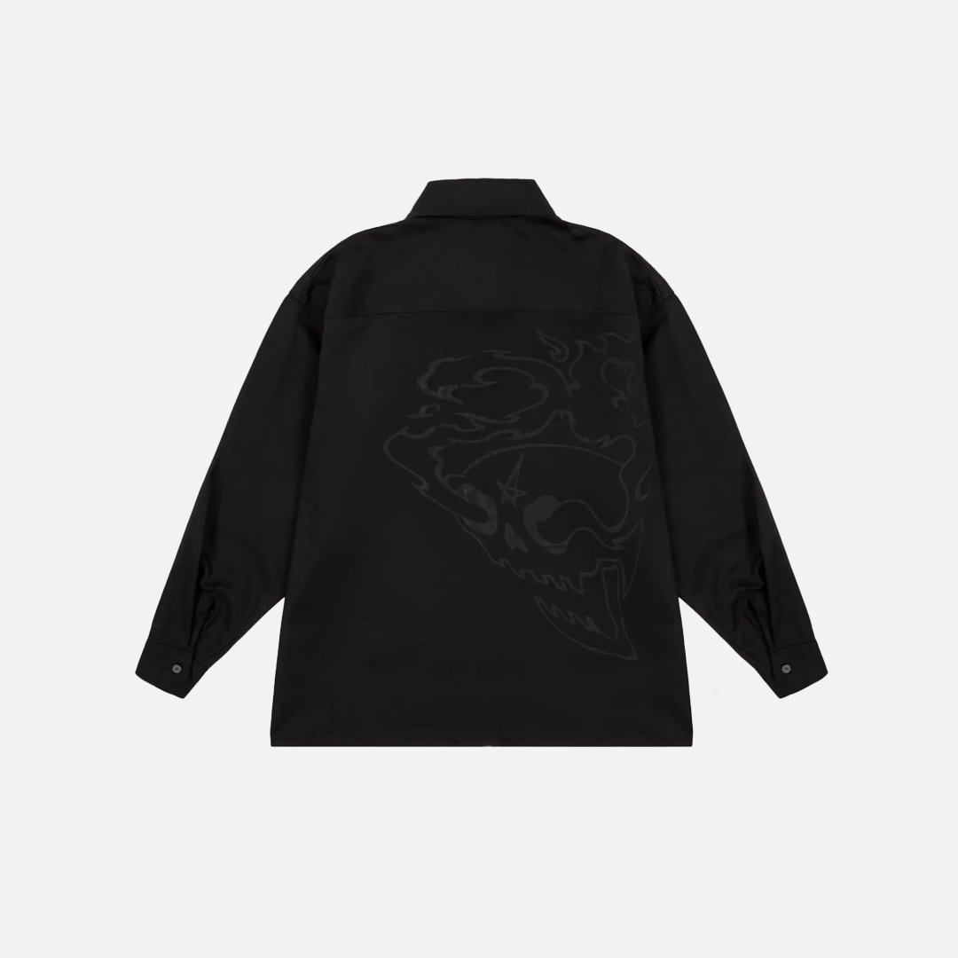 Chemise oversize à manches longues à motif gothique