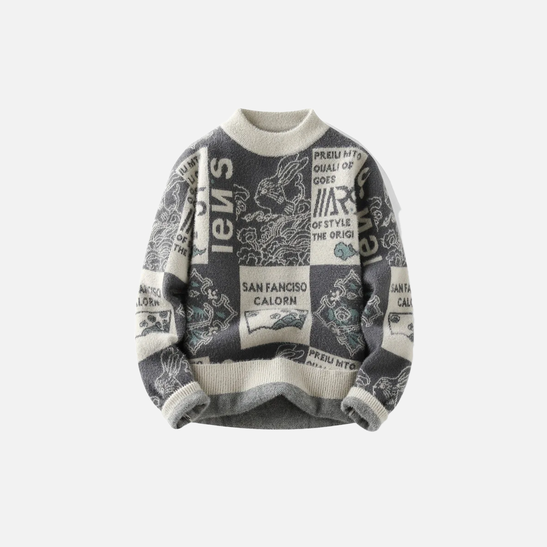 Neuer Pullover mit Hip-Hop-Print