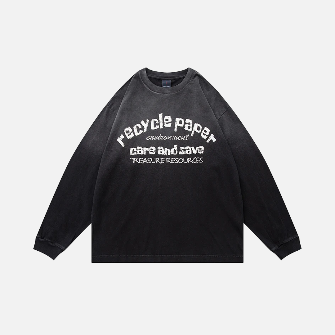Stylish English Printed Long Sleeve T-Shirt