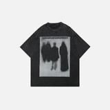 ゴシック ウォッシュドブラック ヒップホップ 半袖Tシャツ