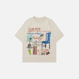 Abstract Printed Short Sleeve T-Shirt