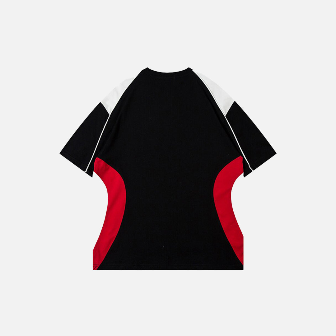 ヒップスターオーバーサイズパッチワークTシャツ
