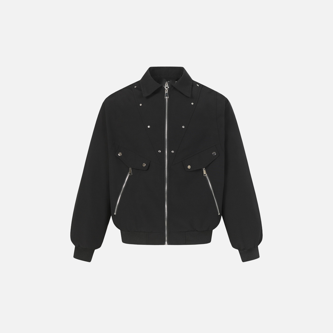 Veste ample déstructurée à clous style punk métal