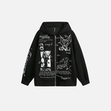 Sweats à capuche et chemises oversize à motifs graffiti audacieux