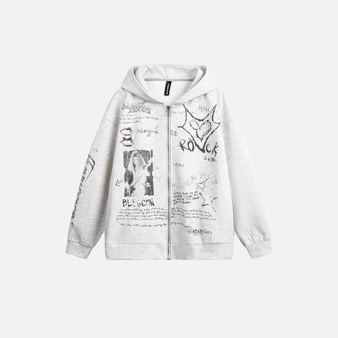 Sweats à capuche et chemises oversize à motifs graffiti audacieux