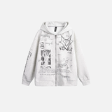Sweats à capuche et chemises oversize à motifs graffiti audacieux