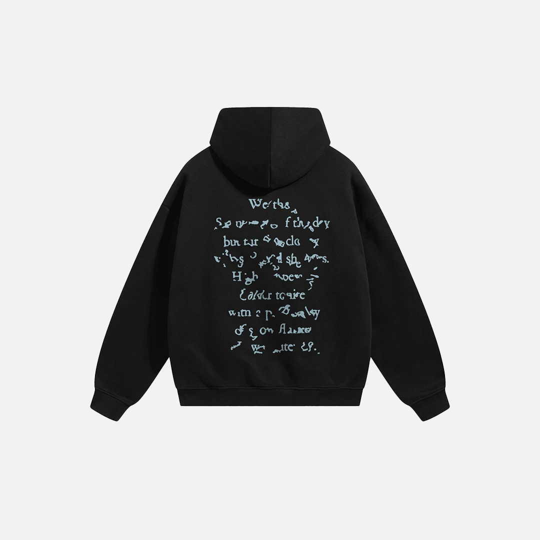 Retro Aesthetic Back Graphic Print Hoodie