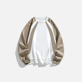Chic Retro Color Block Casual Sweatshirt