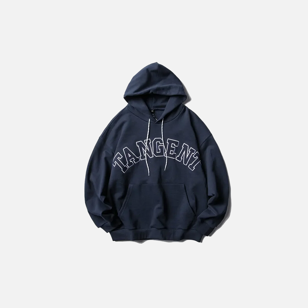 Japanese Style Letter Print Cotton Hoodie