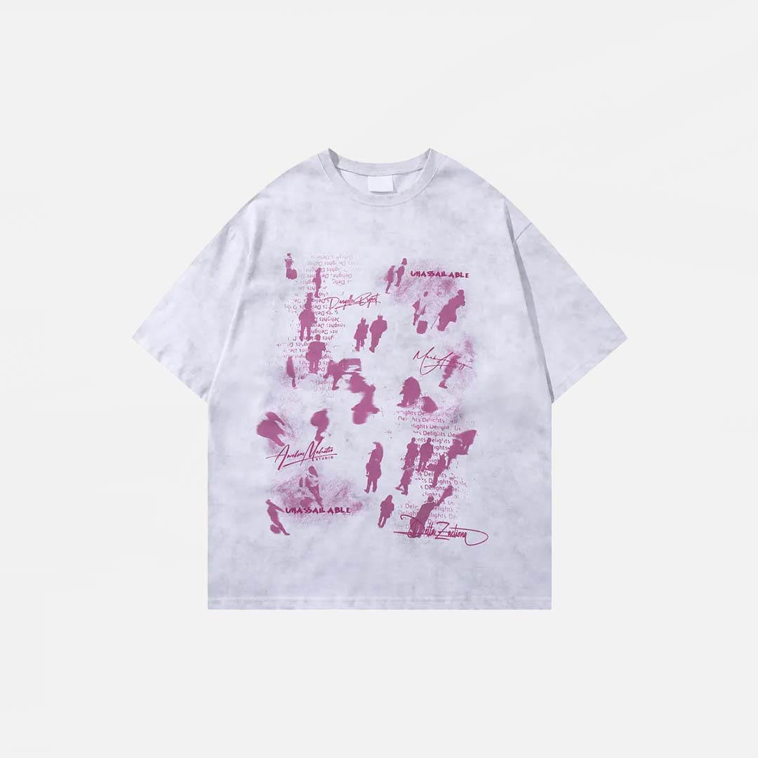 T-shirt grunge imprimé graphique