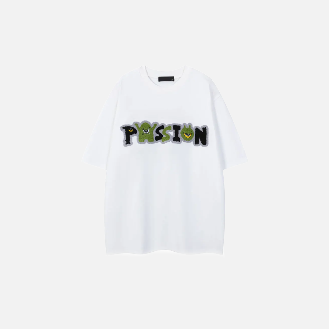 Y2K Embroidered Cartoon Short Sleeve Hip Hop T-Shirt