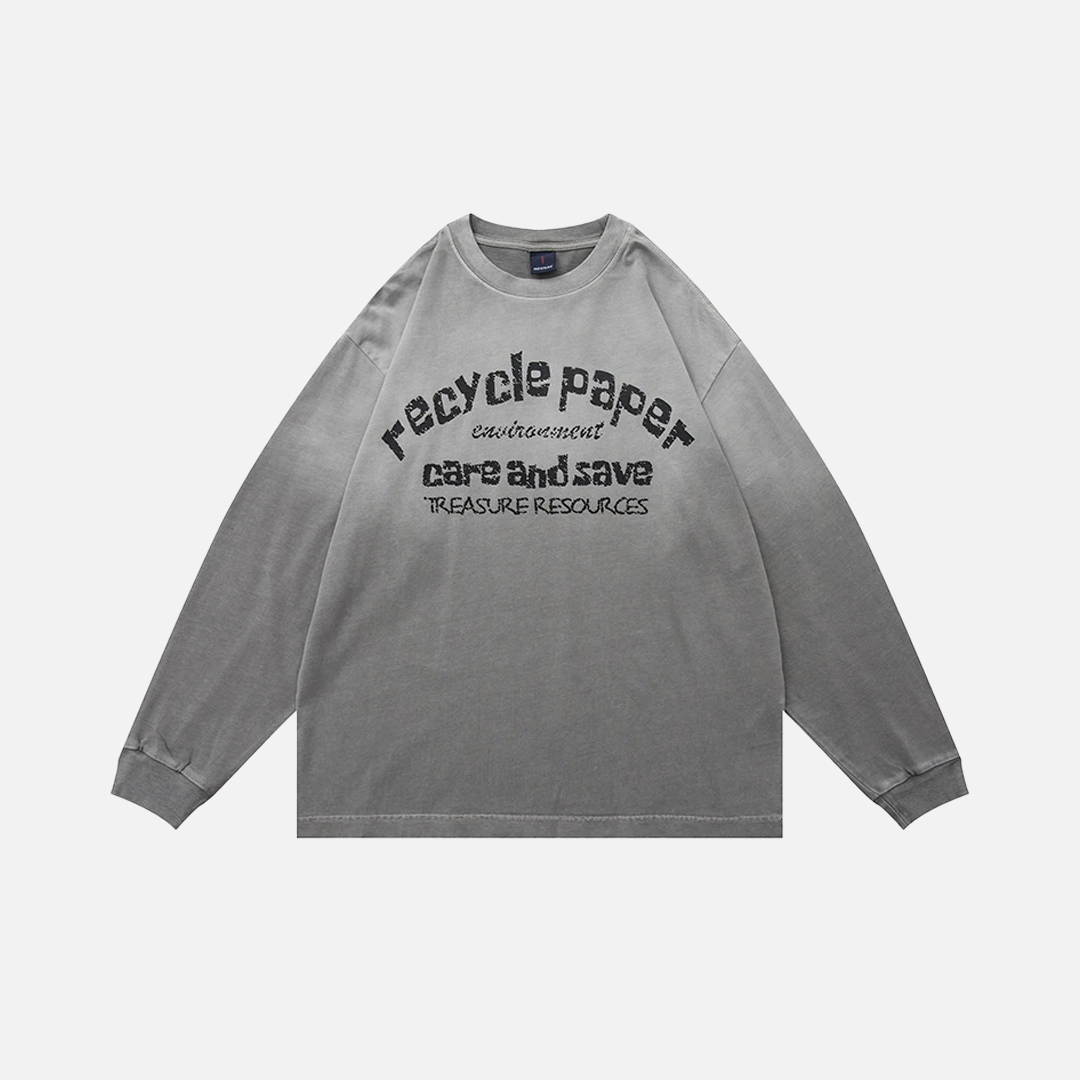 Stylish English Printed Long Sleeve T-Shirt