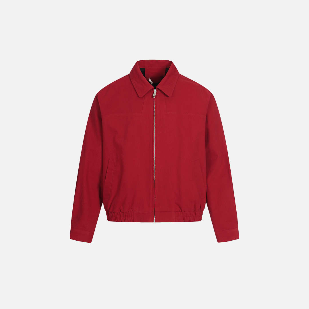 Veste pilote rétro élégante, couleur unie, esprit printemps