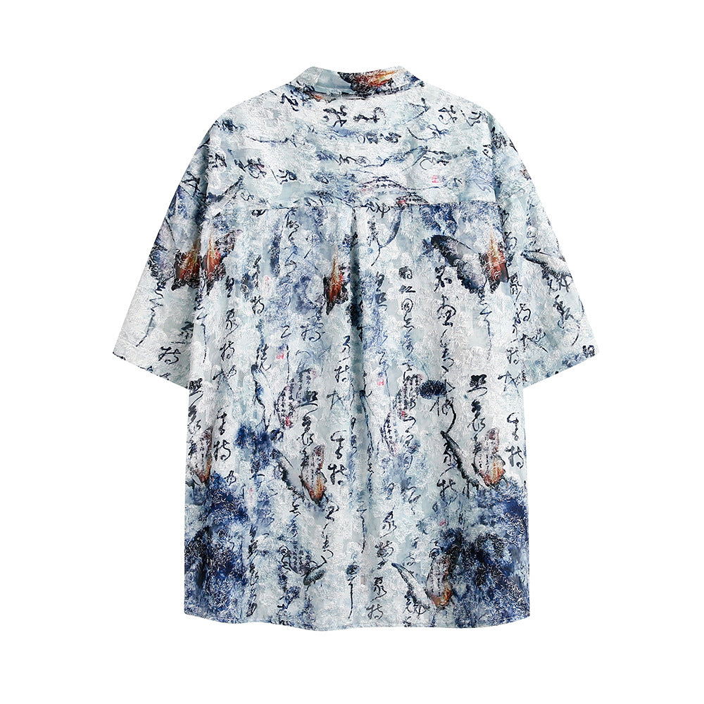 Chemise papillon tie-dye vibrante