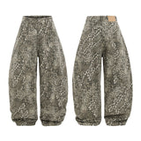 Breathable Hip Hop Leopard Print Wide Leg Pants