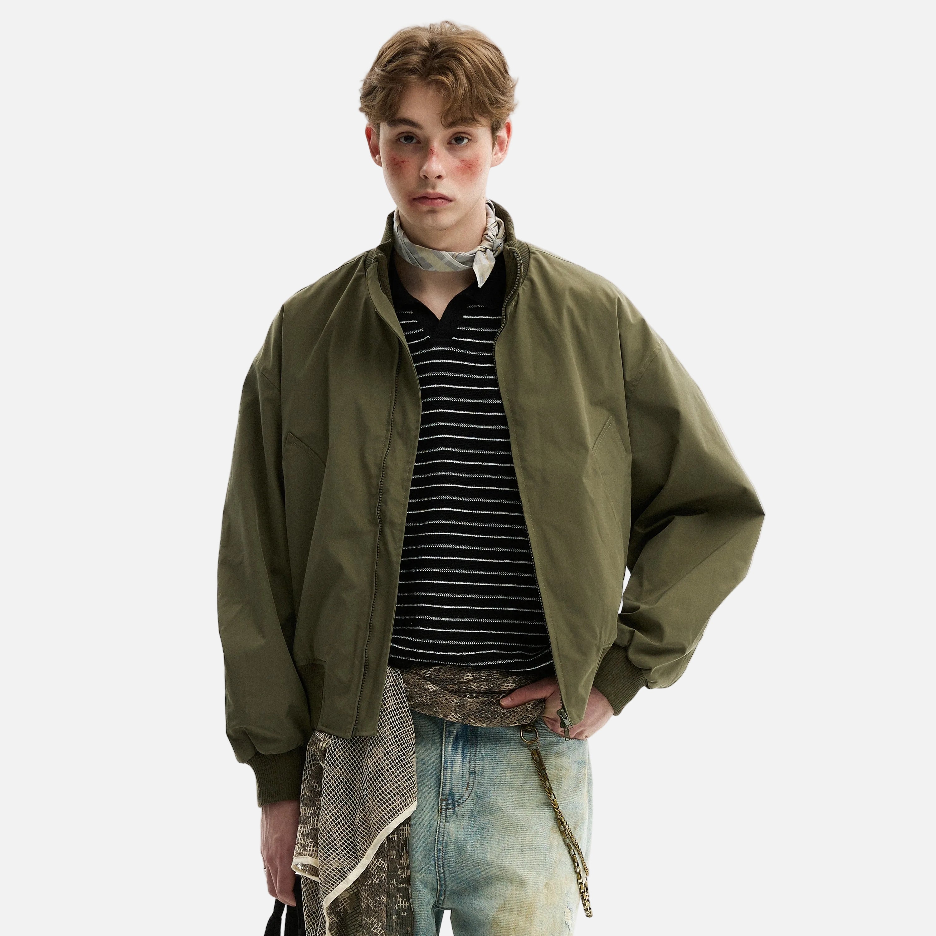 Retro American Style Cleanfit Bomber Flying Jacket