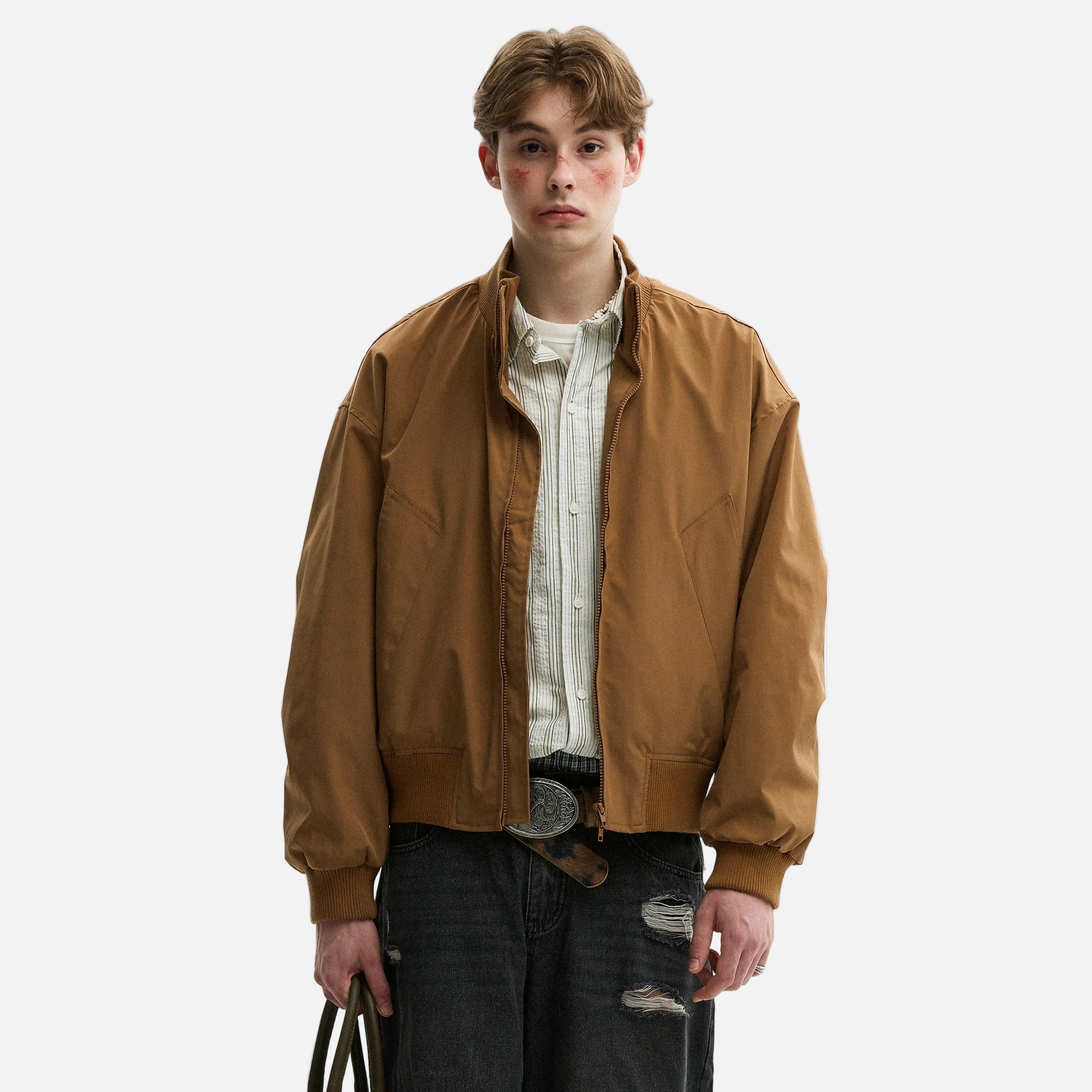 Retro American Style Cleanfit Bomber Flying Jacket