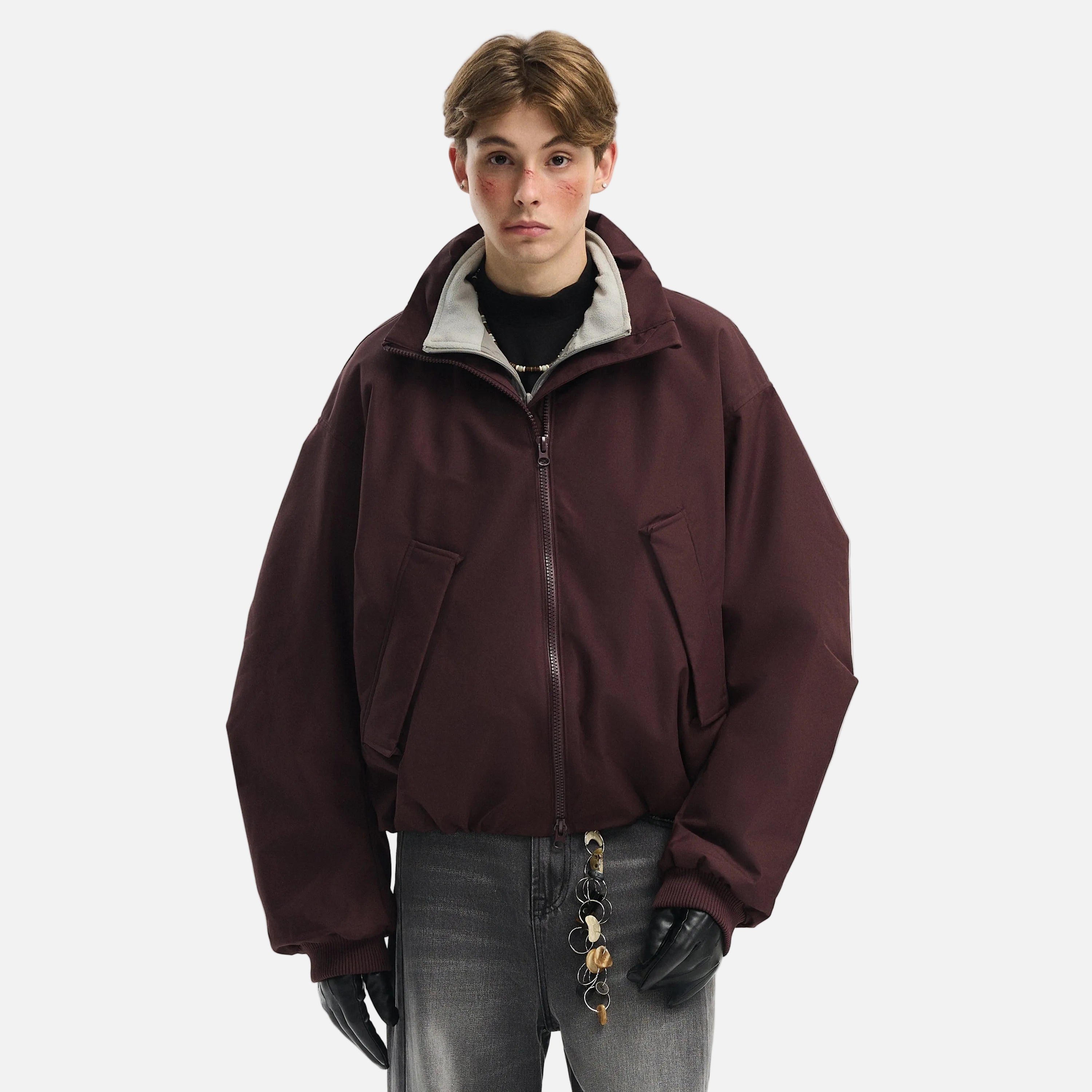 Insulated Vertical Collar Down Thickened Jacket