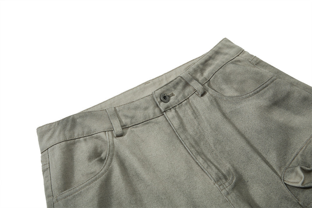 Stylish Earth-Friendly Tooling Wide-Leg Cargo Jeans